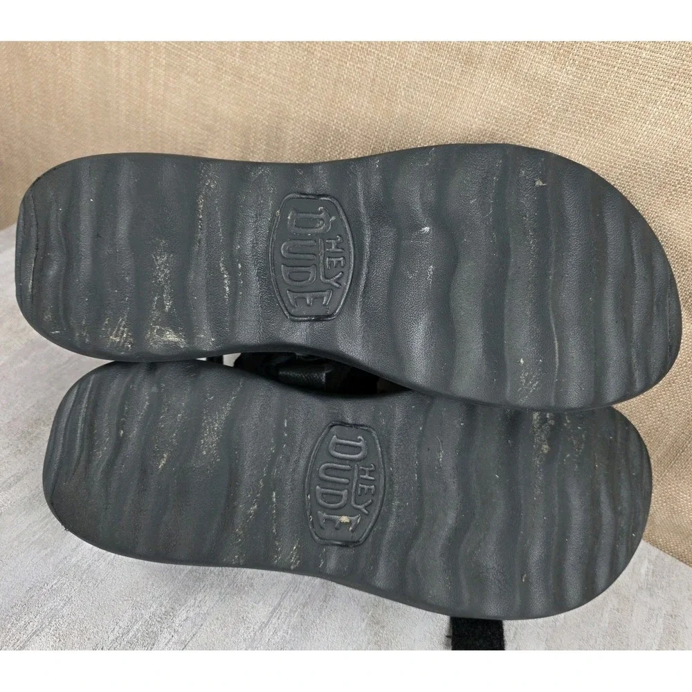 Hey Dude Carson Sandals Mens Size 11 Sport Mode Black Comfort Hiking Beach EUC